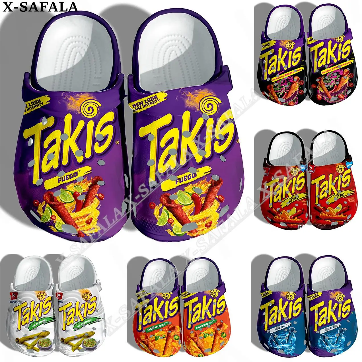 

Funny Chips Takis Food Snack 3D Print Men Women Classic Clogs Slippers Shoes EVA Ligtweight Sandals Summer Beach Outdoor-2