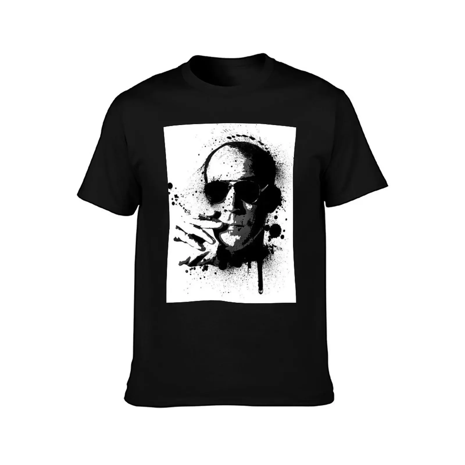 Футболка с принтом Hunter S. Thompson B&ampW кавайная одежда для мальчика футболки мужчин