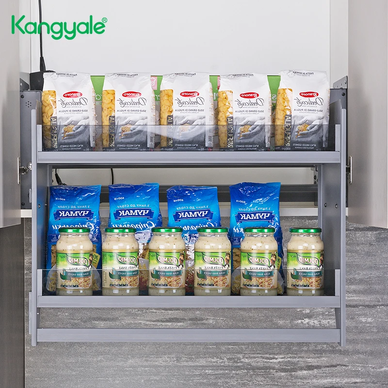 Фото Система подъема для высоких кухонных шкафов Kangyale: электрическая подъемная корзина для кухни с функцией подъема и опускания №4
