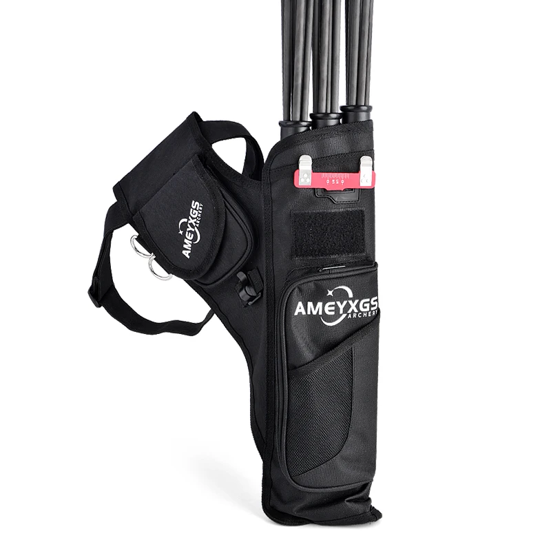 Футляр для стрелок Archery Arrow Quiver Case 3 Tube Waist Bag Hold 20-30Pcs Arrows Hip Adjustable Belt Buckle Hunting Shooting.