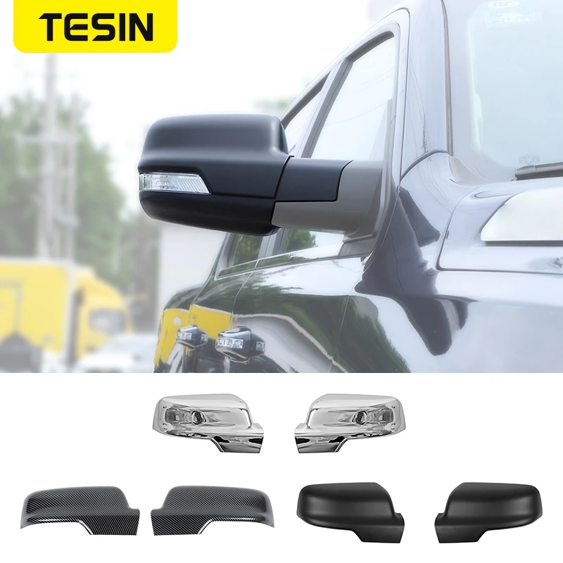 

TESIN Mirror Covers For Dodge RAM 2018+ Car Rearview Mirror Shell Decoration Cover Stickers Accessories For Dodge RAM 2018-2022