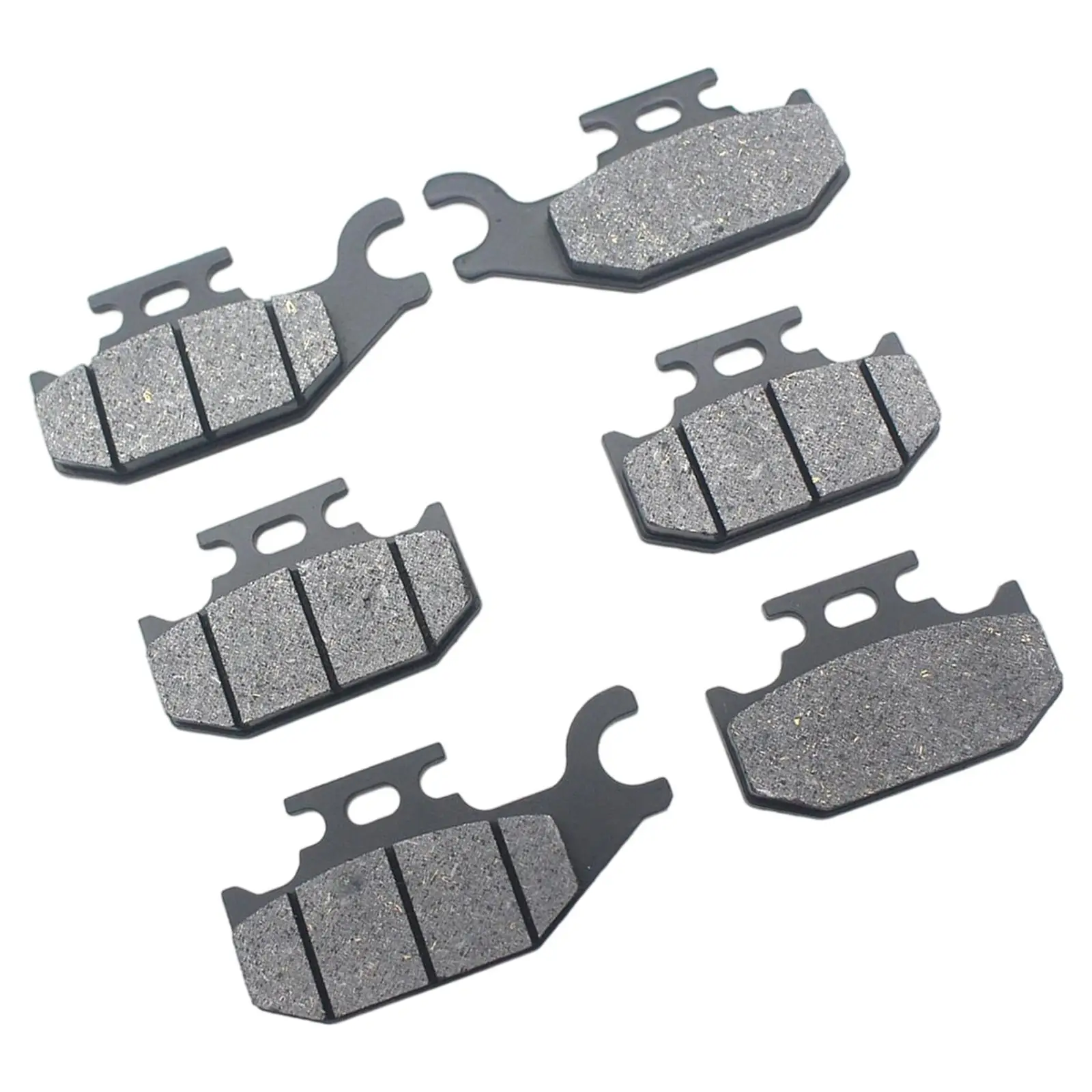 

6 Pieces Front Rear Motorcycle Brake Pads Semi Brake Disks for Outlander 400 500 650 Max 0 Parts Stable Friction Gray