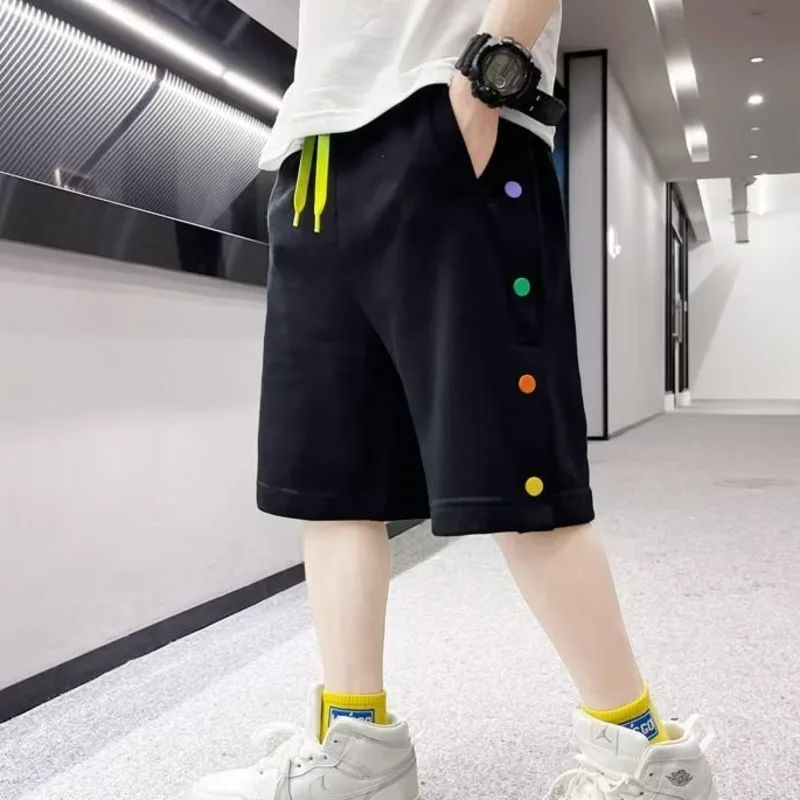 Спортивные короткие брюки для мальчиков Новинка 2023 модная летняя одежда больших