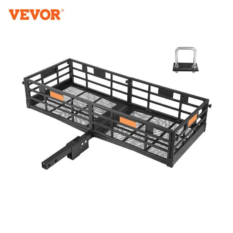 

VEVOR 60x24x14,4 дюйма грузовая корзина, складное сцепное устройство, грузовая корзина, грузоподъемность 500 фунтов, багажник для внедорожника, груз...