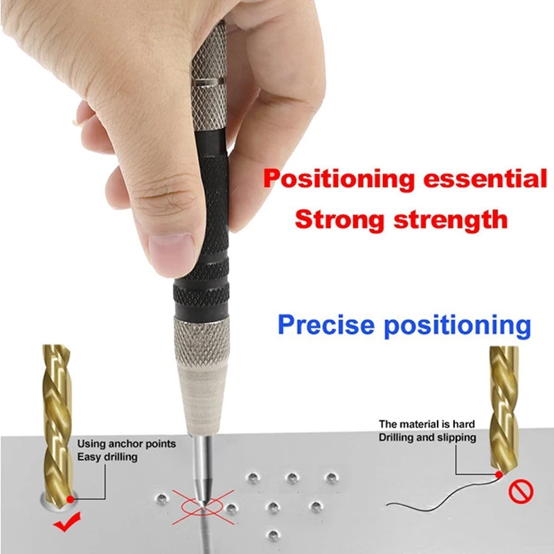 

2 столярные карандаши, с 6 заправками для маркеров, карбидный разметчик, автоматический центральный дырокол, резина, встроенная точилка