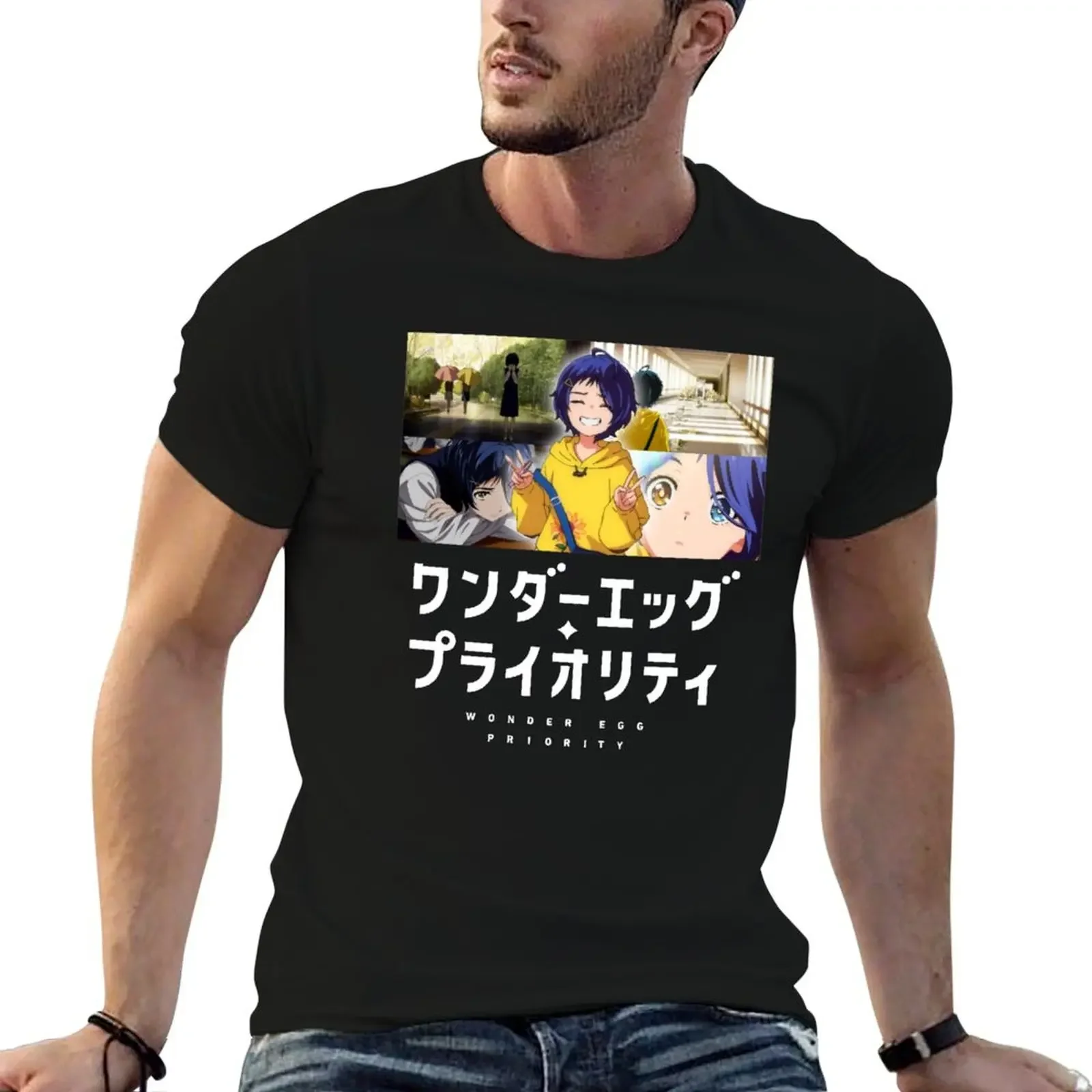 Футболка Wonder Egg Priority аниме манга корейская модная винтажная одежда мужские