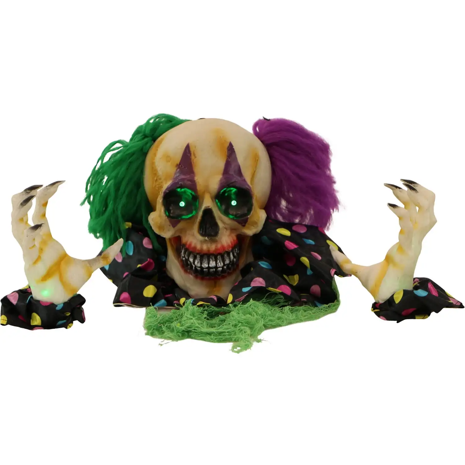 

Haunted Hill Farm Clown Groundbreaker Scary Halloween Decoration, Multicolor