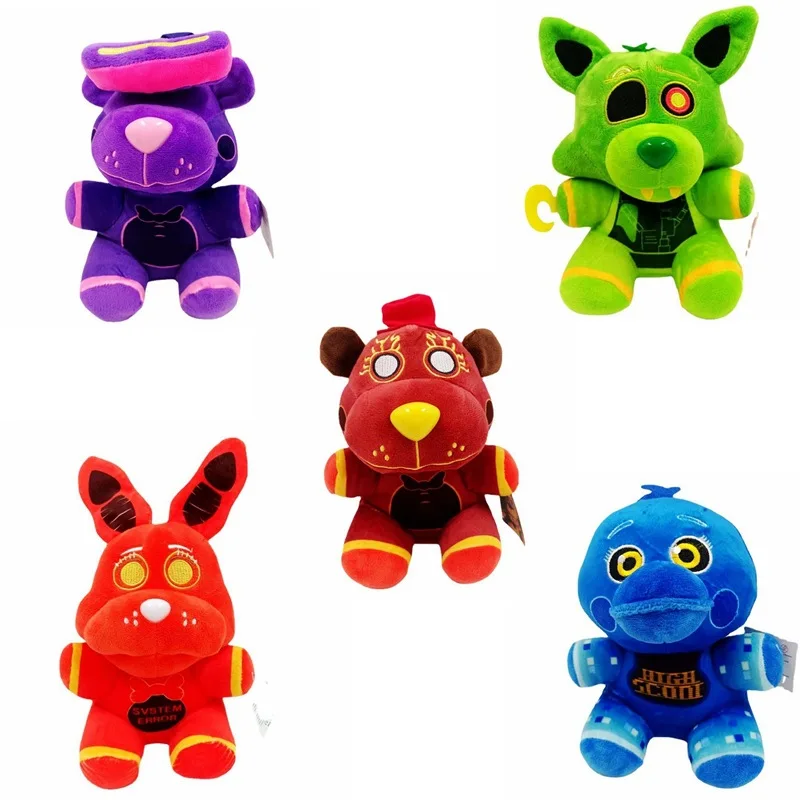 New FNAF Stuffed Plush Toys Freddy Fazbear Bear Foxy Rabbit Bonnie Chica Peluche Juguetes 5 Nights At Freddy Plushie Toys Gifts