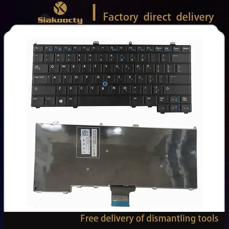 

Siakoocty new US Laptop Keyboard for DELL Latitude E7440 E7420 E7240 E7420D 12 7000 With Track Point Notebook English Keyboard