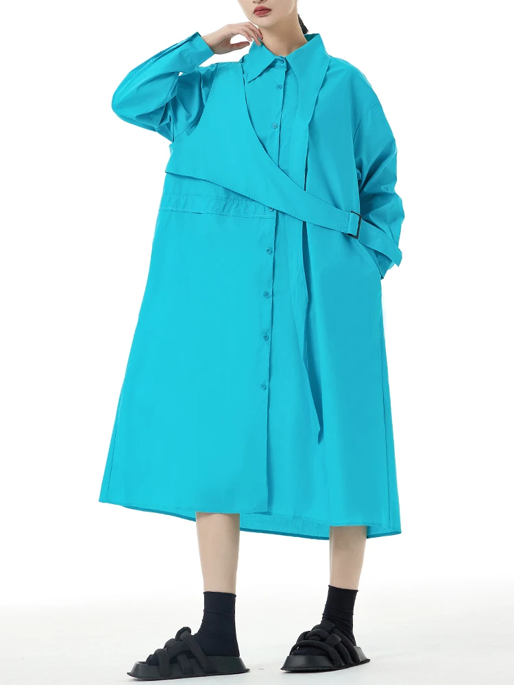 SuperAen корейский стиль Дизайн Весна 2024 новые модные однотонные платья свободные