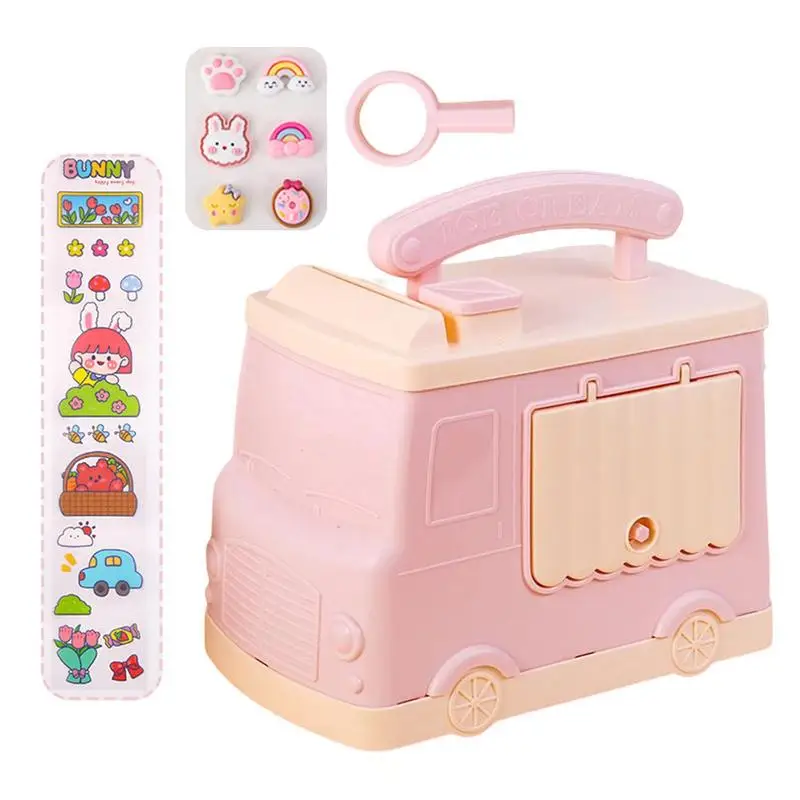 

Car Bank For Kids Kids Car-shaped Money Bank Large Size Piggy Coin Money Bank With Handle And Sticker Kid's Money Saving Bank