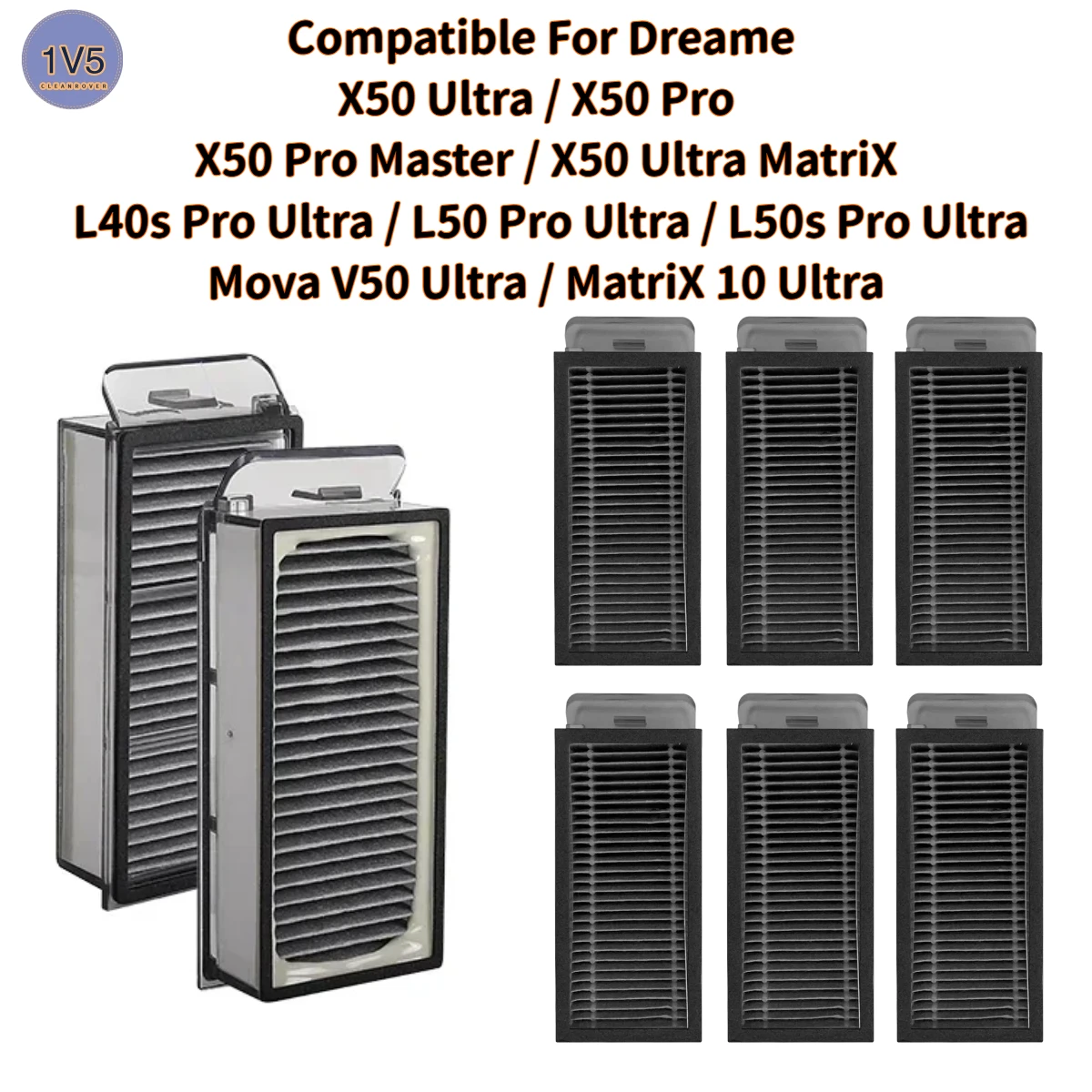 Фото HEPA-фильтр для роботов-пылесосов Dreame X50 Ultra/X50 Master/L50 Pro Ultra/X50 PRO/MOVA V50 Ultra/X40 Enhanced Edition (запчасти) №1