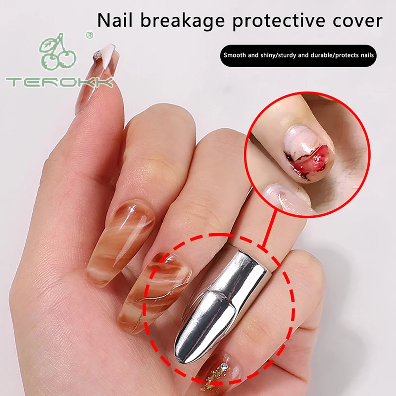 Модное готическое металлическое кольцо для ногтей женщин и девочек защитное в