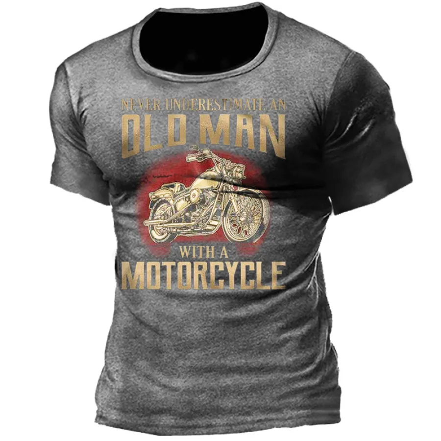 

Motorcycle Men's T-shirt 3D Car Print Short Sleeve Street Vintage Biker Tops Moto T Shirt Oversized Tee Shirt Mens Clothes