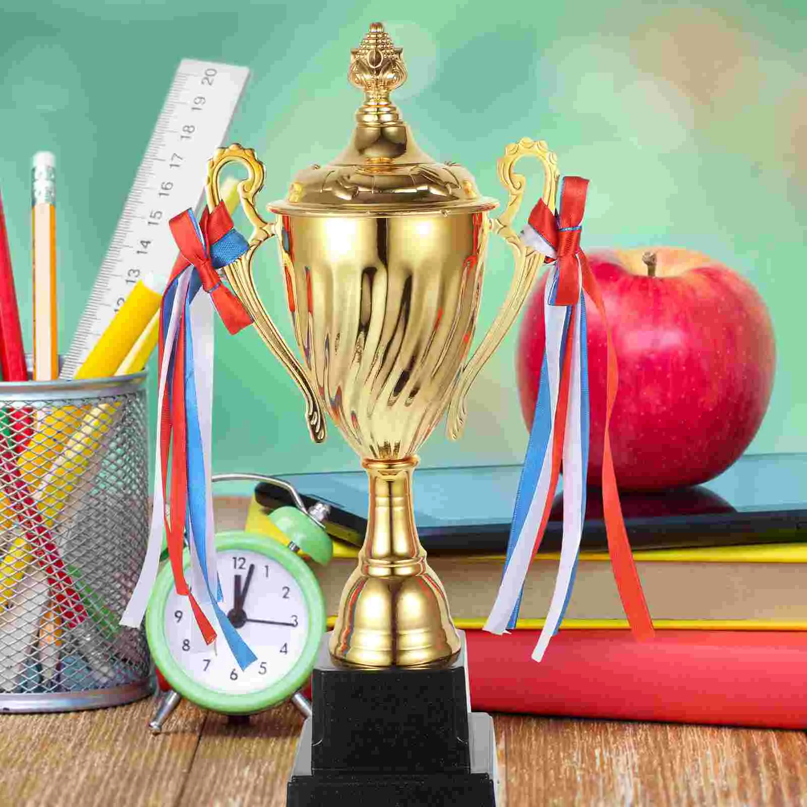 

Metal Trophy Cup 325cm Sports Award Trophy Golden Trophy Cup Party Favors for Sports Match School Tournament Trophy