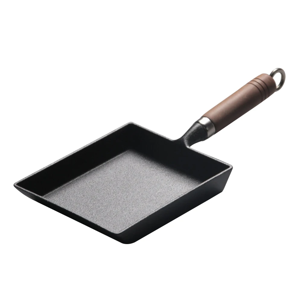 

Tools Heat Resistant Frying Pan Cast Iron Omelette Kitchen Tamagoyaki Japanese Style Mini Thickened No Coating Rectangle