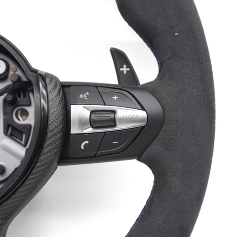 Руль для BMW F30 F32 F10 F20 F07 F01 F90 E90 M3 M5 M, спортивный многофункциональный руль из алькантары из углеродного волокна