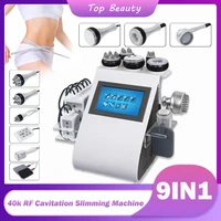 new arrival 10 in 1 40k ultrasonic cavitation vacuum radio frequency laser body shape lipo laser slimming machine for home use