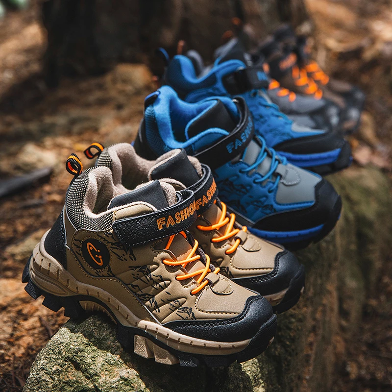 SENAGE Kids Hiking Shoes Boys Teenagers Non-slip Sport Running Shoes Children Walking Sneakers Mountain Climbing Footwear