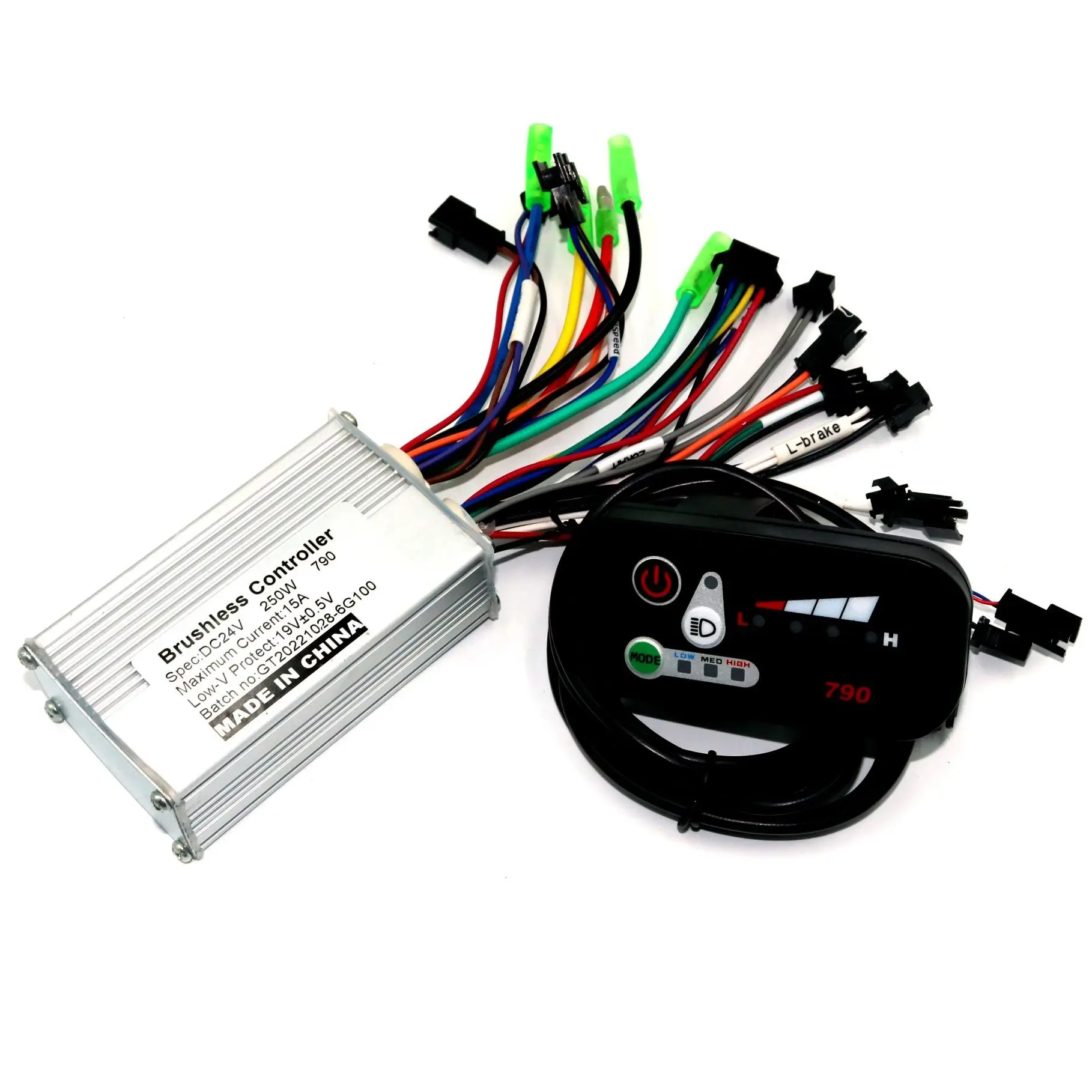 

GREENTIME 24V 250W E-bike Brushless Motor Controller BLDC Motor Driver+790LED display