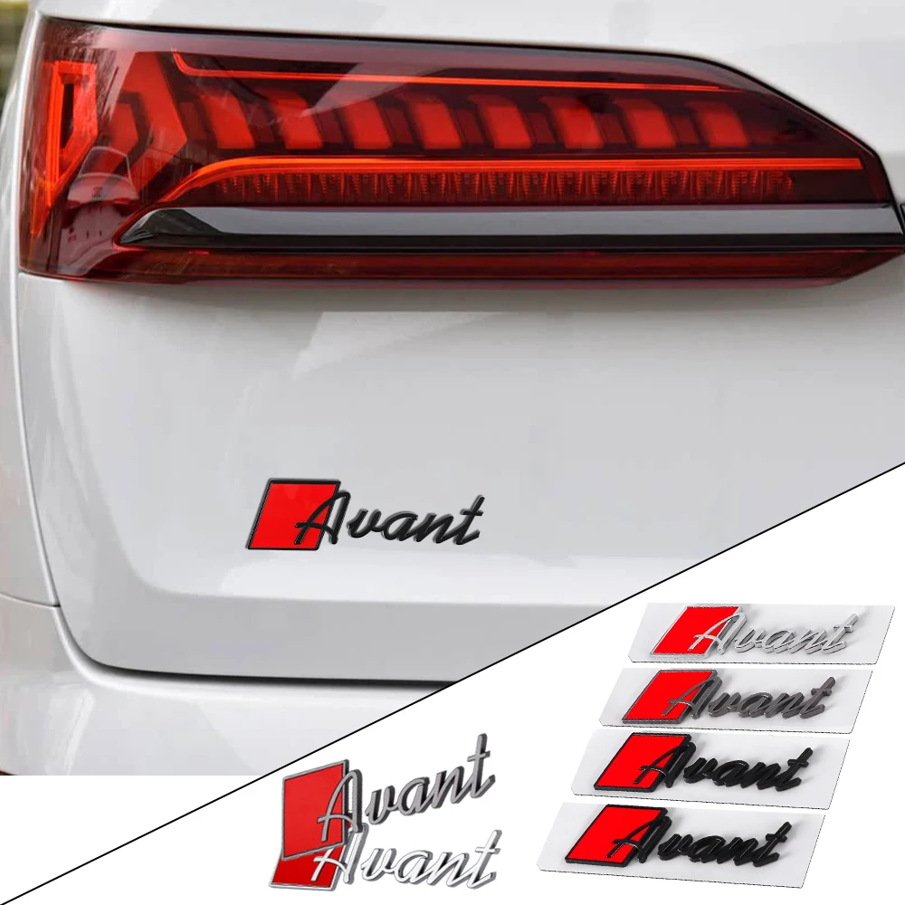 Фото Для Audi A3 A4 A5 A6 A7 A8 TT RS S Sline S3 S4 S5 S6 S7 S8: Алюминиевая эмблема-наклейка на багажник (авантовый стиль), декоративные автоаксессуары №1
