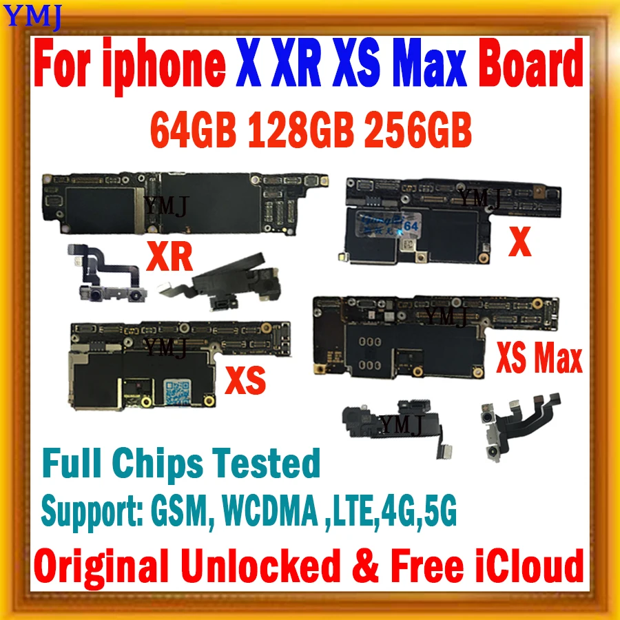 

Материнская плата для iPhone x xr xs max, материнская плата с поддержкой обновления и 4G, сетевая логическая плата 64 Гб/128 ГБ, 100% протестирована, без идентификационной учетной записи Мб