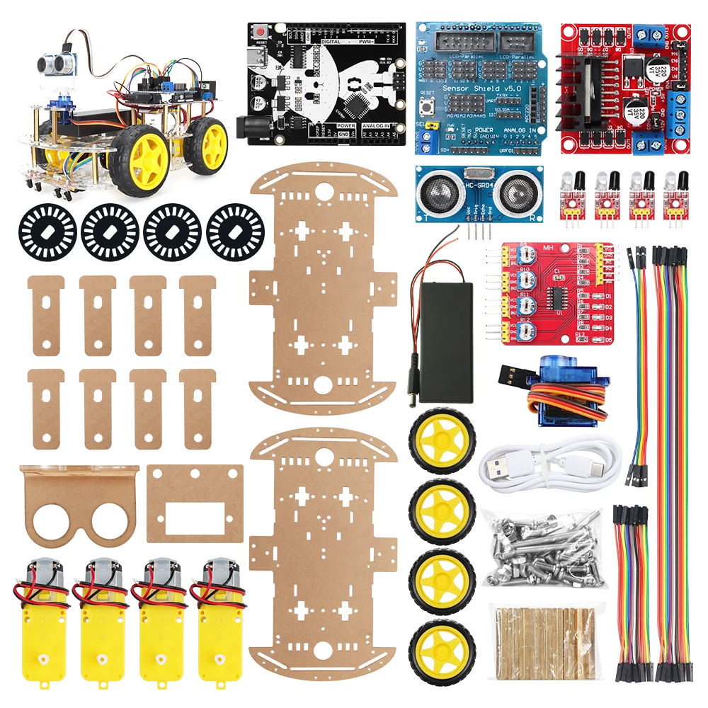 Комплект программируемых роботов-автоматизированных запчастей для Arduino