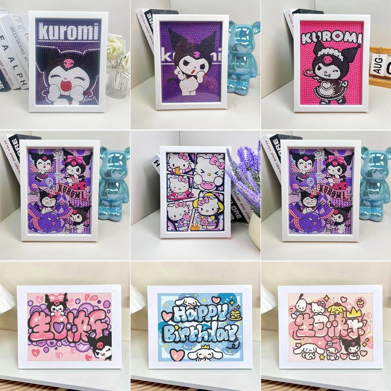 Sanrio 5D DIY Rhinestone Art Mosaic Craft Kit Hello Kitty Kuromi Круглая алмазная живопись Современный стиль