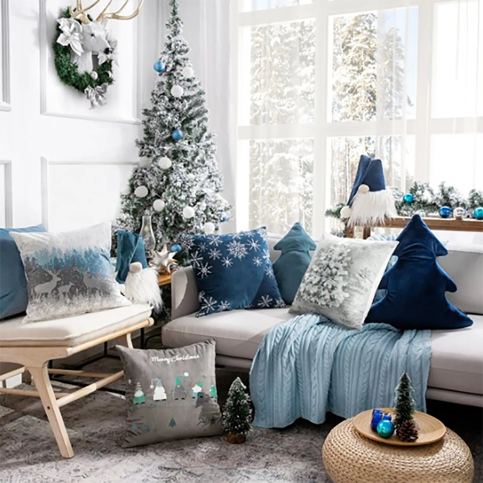 

Подушка 18x18, набор из 4 декоративных подушек для дома, дивана, кровати