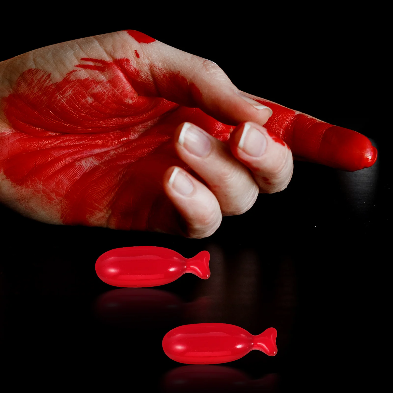 Капсула с рвотами и крови поддельные капсулы принадлежности для макияжа