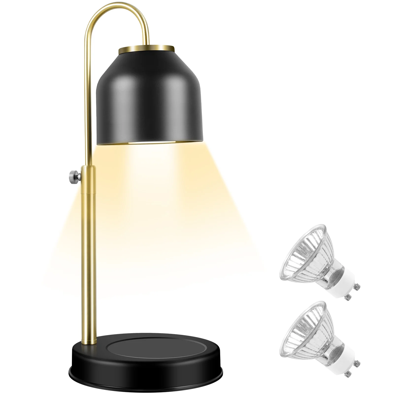 

Новая лампа с 2 лампочками с регулируемой яркостью и таймером, воск, плавная лампа с регулируемой высотой, безопасная свеча, подогреватель