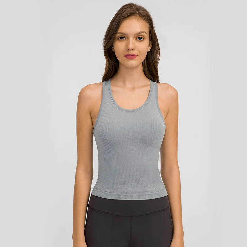 

Spot yoga clothes spring and summer new style with chest pad I-word beautiful back yoga vest sports running fitness top female