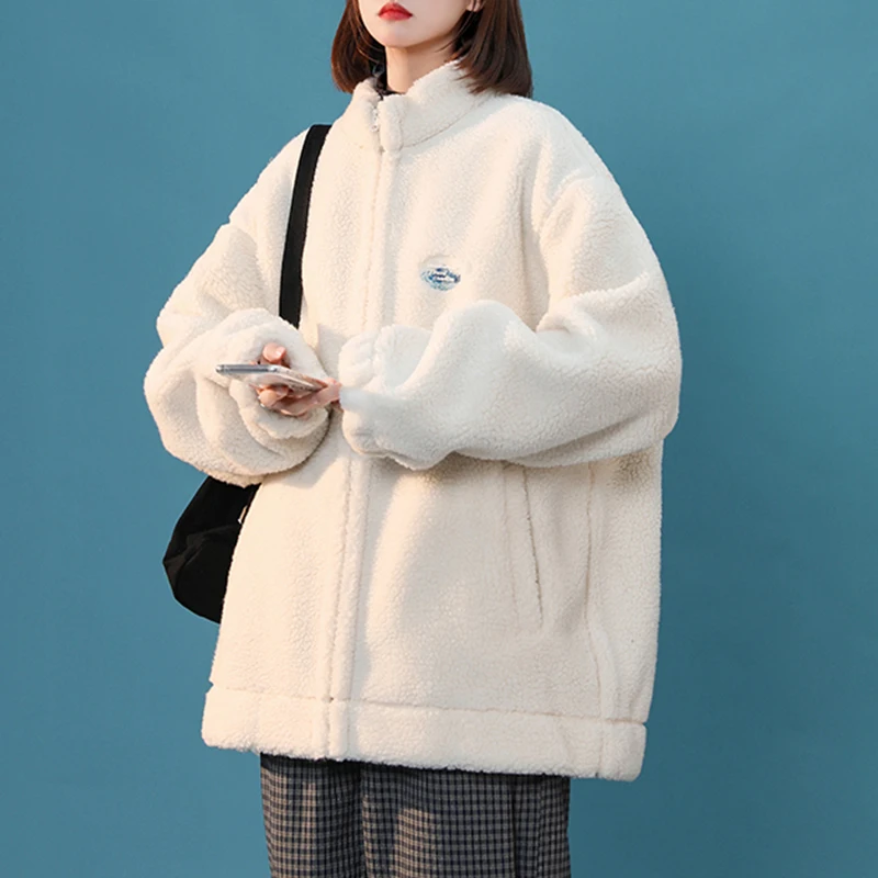 

Women's Winter Jacket Casual Loose Coat Female Solid Oversized Jackets Teen Girls