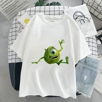 disney monster university series women hot t shirt mike funny graphic print comfy casual outdoor style female t shirt trendy tee