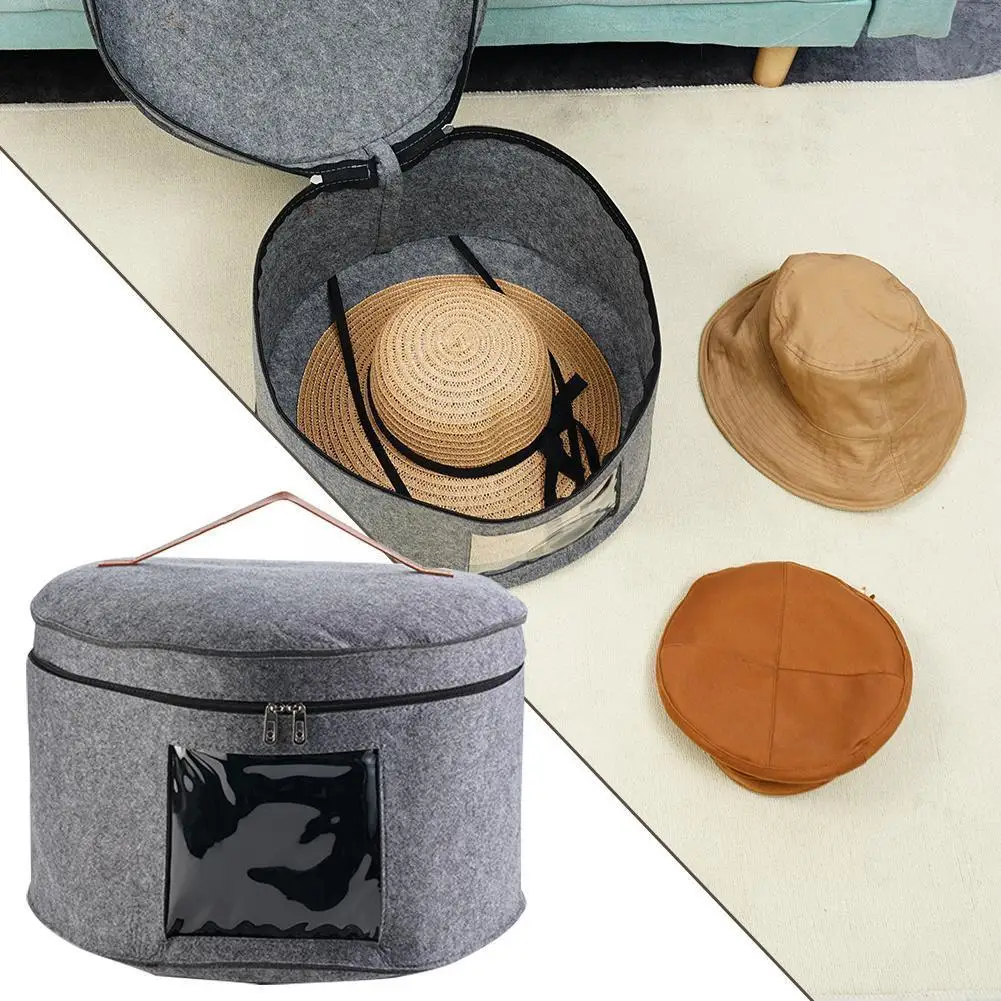 

Holder Bag Felt Storage Box Dust Household Goods Clothes Travel Storage Storage Hats Bins Sundries S Bucket Organi R5k6