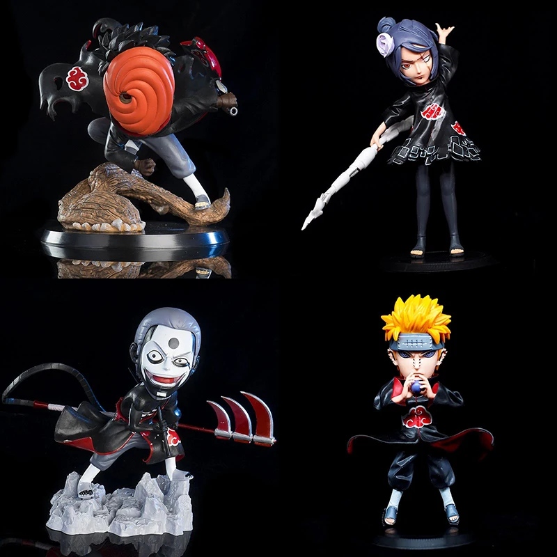 

Gk Naruto Akatsuki Uchiha Obito Action Figure Anime Deidara Figurine Doll Ornament Toys Pain Hidan Konan Model Collection Gifts