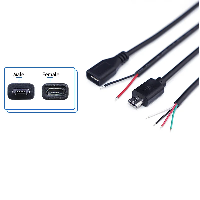 Разъем Micro USB 2 0 A Мама для интерфейса Android 4-контактный 2-контактный папа кабель