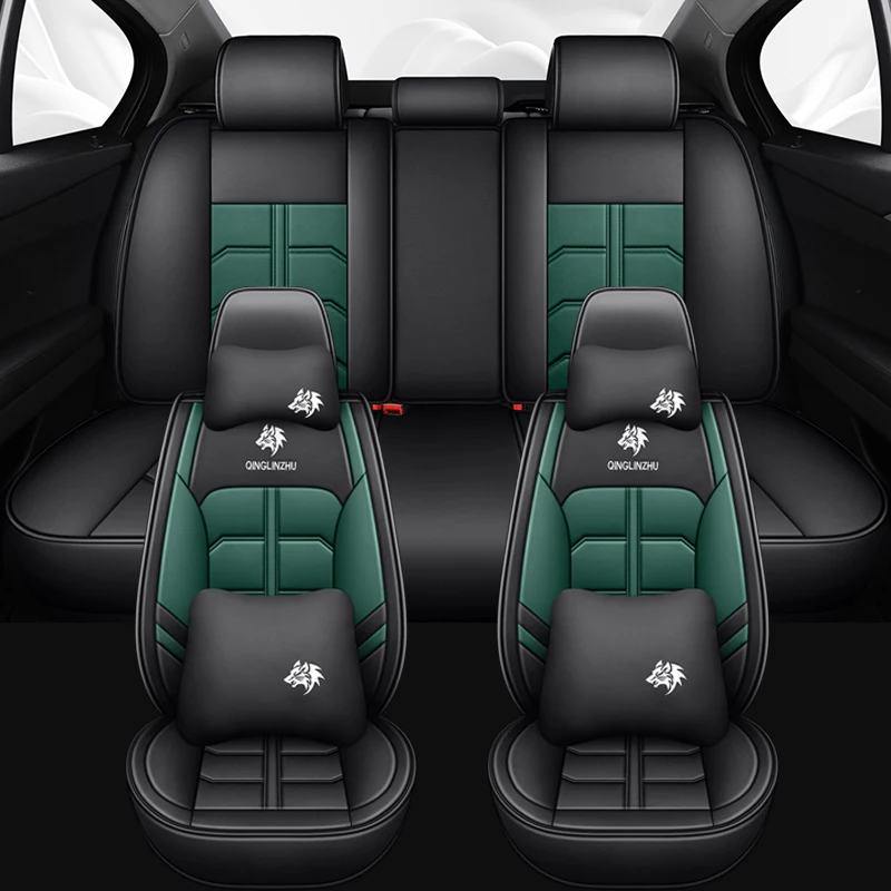 

High Quality Car Seat Covers PU Leather Seat Cushion Front and Rear Split Bench Protection Universal Fit for Auto Truck Van SUV