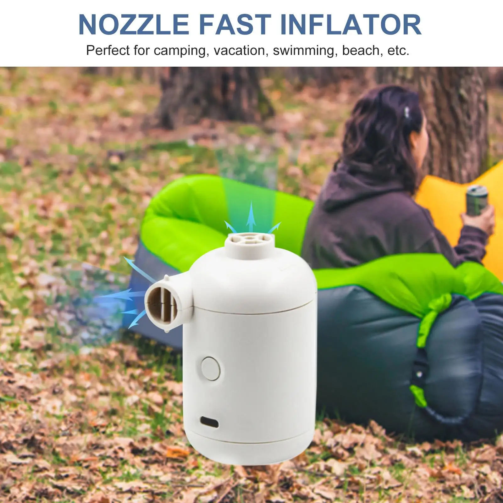 

USB Charging Air Pump - Outdoor Swimming Accessory for Air Beds Swimming Ring