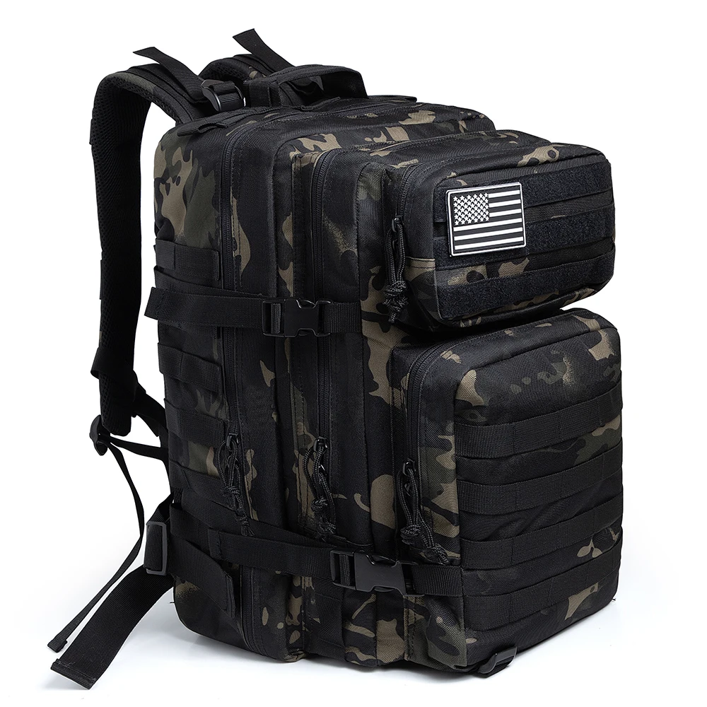 

50L Camouflage Army Backpack Men Military Tactical Bags Assault Molle Backpack Hunting Trekking Rucksack Waterproof Bug Out Bag