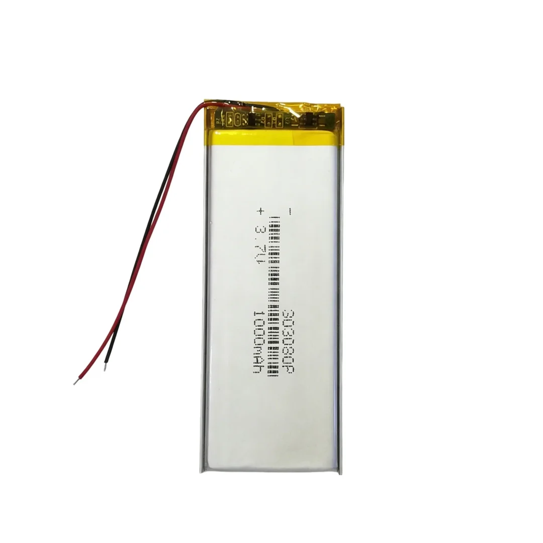 Фото Сменная Li-Po батарея 303080X 3.7V 1000mAh (аналог 303090, 303280, 323085, 3030160) для Bluetooth-клавиатуры Tofu60 №1