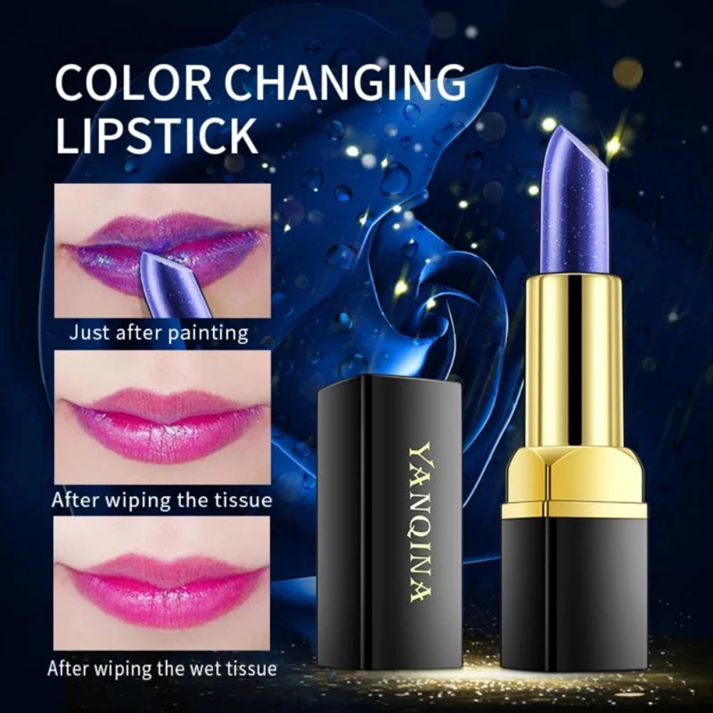 

Lipstick Temperature Change Moisturizing Lipstick Long Lasting Non-Stick Cup Lipstick for Women Pearly Glitter Lipstick MH88