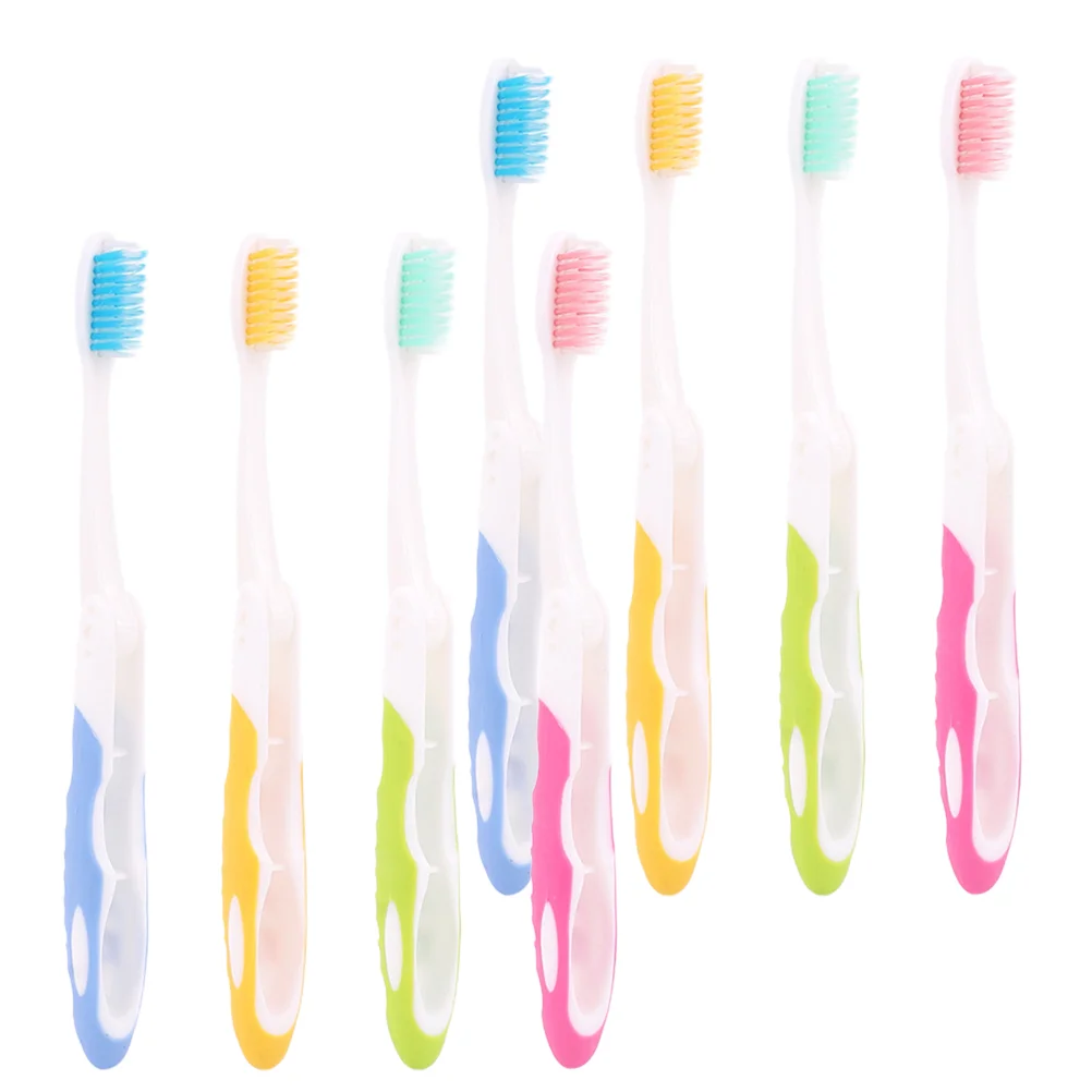 8 Pcs Adult Soft Mini Medium Toothbrushes Adults Eco Friendly Travel Folding Teeth Cleaning