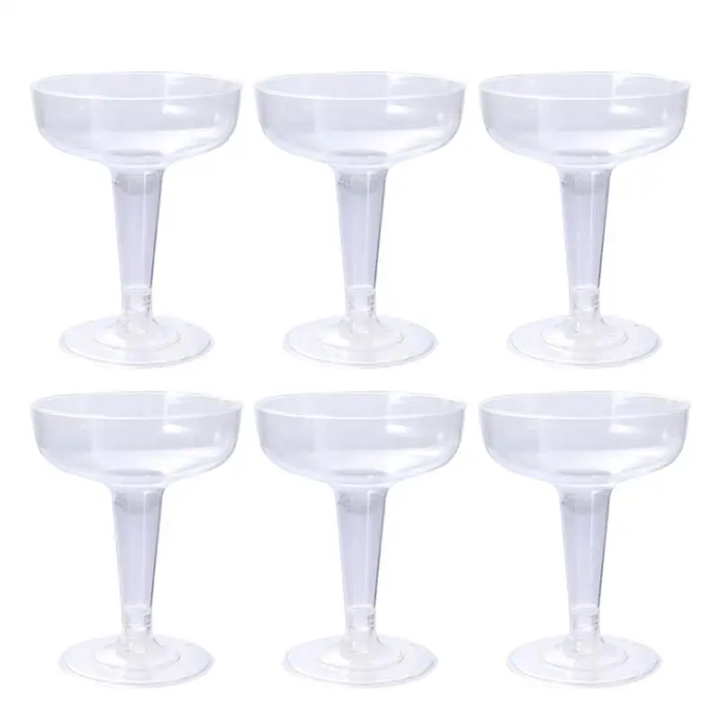 

20 Pcs Disposable Cocktail Goblet Glasses Martini Tumbler Plastic Drinking Margarita Champagne Flutes Coupe Cup