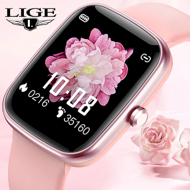 

LIGE New Women Smart Watch Heart Rate Monitor 2022 Health Sport Watches Life Waterproof Women Smartwatch For Huawei Xiaomi Apple