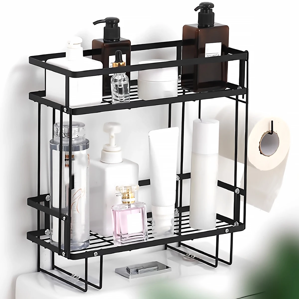 

Полка-органайзер для туалета, 2 уровня, нескользящая