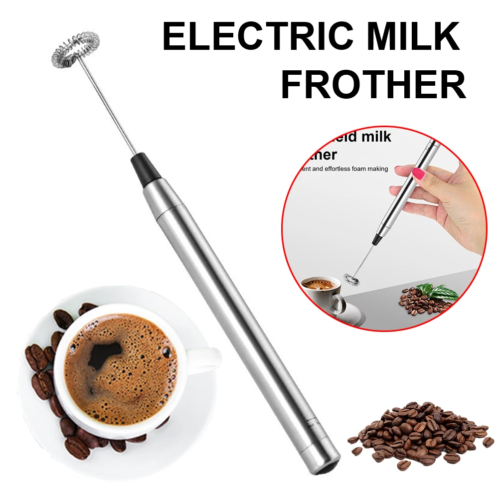 Electric Milk Frother Handheld Mini Foamer Coffee Maker Kitc