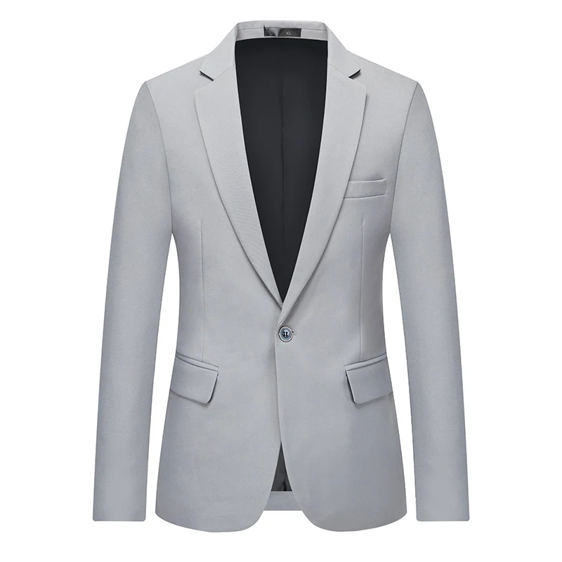 

Высококачественный мужской костюм пальто Корейская мода повседневные блейзеры мужской костюм верхняя мужская однотонная деловая повседневная мужская куртка 4XL