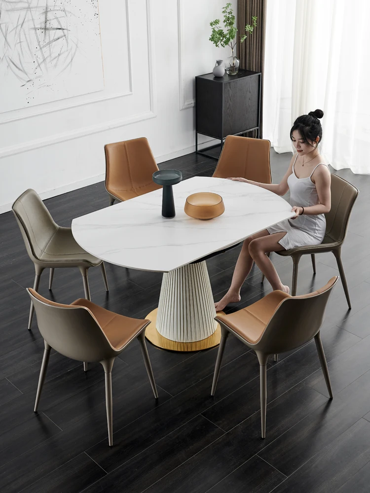 

Выдвижной фотостол, роскошный круглый стол, домашний вращающийся Многофункциональный обеденный стол, квадратный круглый двухцелевой маленький fa