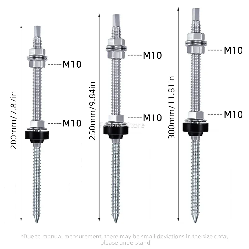 Болты для солнечной панели крепежные винты крыши 4/6 шт. M10 нержавеющая сталь 304